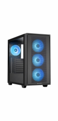 Chieftec Kryt GS-03B-OP Hunter 3 Midi 4x ARGB ventilátorů