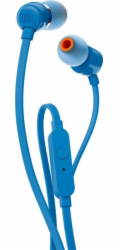 JBL Tune 110 - blue (Pure Bass, plochý kabel, mikrofon)