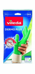 Vileda Dermo Plus „M“ rukavice Zelená Bavlna, Nitril