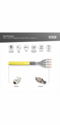 Digitus Professional Cat.7a S/FTP Verlegekabel simplex (gelb, 500 Meter Trommel)