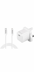 Sandberg 441-64 USB-C 20W Charger UK+Lightning, Incl. 1m USB-C> Lighting cable