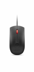 Lenovo - Maus - optisch - 3 Tasten - kabelgebunden - USB - Schwarz, Rot