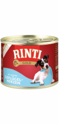 RINTI Gold Poultry hearts - vlhké krmivo pro psy - 185g