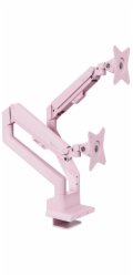 AROZZI ALZARE NEO DUO Pink/ stolní držák pro 2 monitory/ plynový píst/ kovový/ růžový