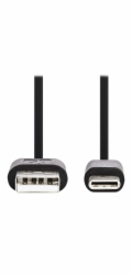 NEDIS kabel USB 2.0/ zástrčka USB-C - zástrčka USB-A/ 15W/ černý/ box/ 3m