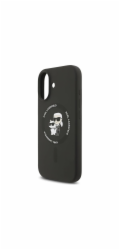 Karl Lagerfeld Liquid Silicone Karl and Choupette MagSafe kryt iPhone 17 čierny