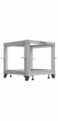 Lanberg Otevřený rack 19 palců 9U 600x600-1100 nastavitelný šedý