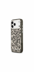Karl Lagerfeld Pouzdro IML MagSafe s leopardím vzorem pro Apple iPhone 17 Pro hnědé
