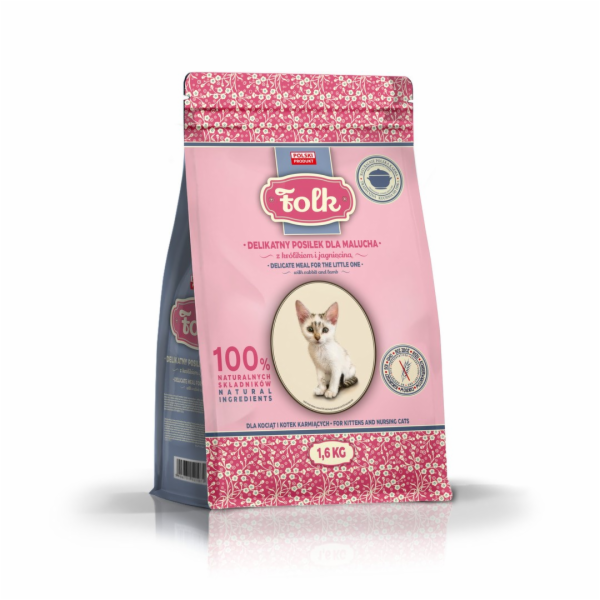 FOLK Gentle meal for kittens with rabbit and lamb - suché...