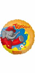 Party Factory fóliový balónek Benjamin Blümchen Kulatý O 45 cm Törööö Motiv 2