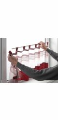Upínací tyč Gardinia Press&Go válec O 8/10 mm, vzhled nerezové oceli 30 cm - 50 cm