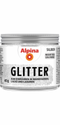 Alpina Kreativní třpytky do barev, stříbrné, 40 g
