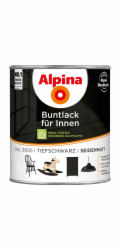 Alpina interiérová barva tmavě černá saténová 750 ml
