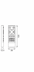 Dálkový ovladač Osram Smart+ WiFi USB 12 cm x 3,9 cm x 1,24 cm