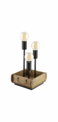 Stolní lampa Eglo Wootton se 3 žárovkami, 37 x 22 x 22 cm, černohnědá