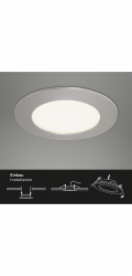 Briloner LED zapuštěná světla Flat In sada 3 kusů Neutrální bílá 12 x 2,8 cm Matný nikl