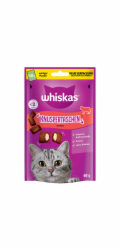 Doplňkové krmivo pro kočky Whiskas křupavé sáčky s hovězím masem 60 g