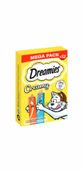 Doplňkové krmivo pro kočky Dreamies Cat krémové pamlsky s kuřecím masem a lososem 120g