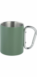 Hrnek z nerezové oceli, 11,5 cm x 7,5 cm x 9 cm, zelený