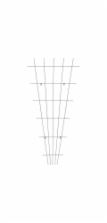 Vějířová mříž 150 cm x 75 cm antracitová