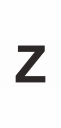 Samolepka "Z" černá, PVC fólie výška 6 cm