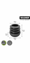 Wagner kluzáky EH 0055 pro ocelový trubkový nábytek, O 3 cm, černé, 4 kusy