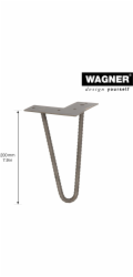 Noha nábytku Wagner, vlásenka, design, 20 cm, železná, matná