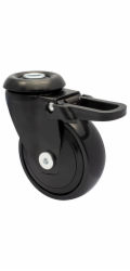 Otočná kolečka Wagner Design 3C s otvorem pro zadní část, měkká, nosnost 75 kg, průměr 7,5 cm, černá