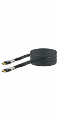 Schwaiger Plochý vysokorychlostní HDMI kabel s Ethernetem, černý 1,5 m