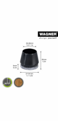 Záslepky Wagner EH 0668 pro ocelový trubkový nábytek, O 2,5 cm - 2,8 cm, černé, 4 kusy