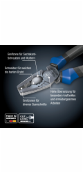 LUX-TOOLS PRO kombinované kleště 160 mm, rukojeti 3K, vyrobeno v Německu