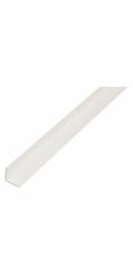 Úhlový profil s nerovnými nohami, plastový, 20 mm x 30 mm x 1000 mm, bílý