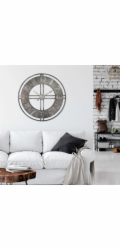 Nástěnné hodiny Wall-Art XL Industrial O 50 cm stříbrné