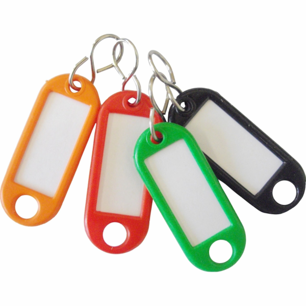 Plastové štítky Keymax, sada 4 kusů, různé barvy