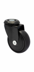 Otočná kolečka Wagner Furniture, řada 3C, měkká kolečka s kuličkovým ložiskem v zadním otvoru, černá