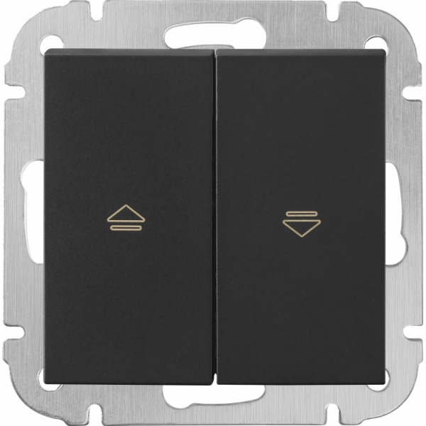 Elektroinstalační materiál Spínač Finnja Černý matný