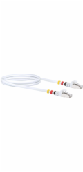 Schwaiger® síťový kabel CAT7 S/FTP včetně 3 barevných klipů - bílý 1,0 m