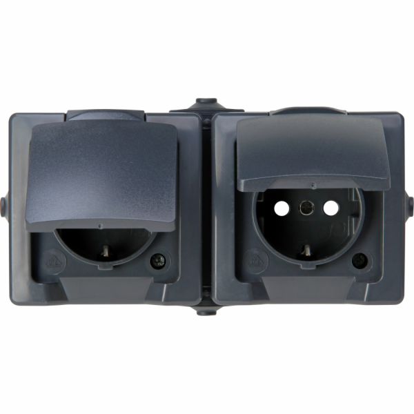 Zásuvka Kopp, antracitová, 1 kus