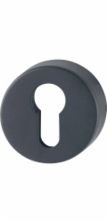 Rozeta pro klíče do interiérových dveří AnsaPro Hudson PZ z nerezové oceli v matně černé barvě