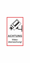 Výstražná a informační cedule „Pozor, nahrávání videa...“ 25 cm x 15 cm PST
