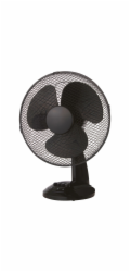 Stolní ventilátor, černý, O 30 cm