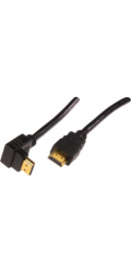 HDMI propojovací kabel 90° úhel 1,3 m pozlacený