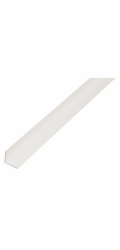 Rovnostranný úhlový profil, plast, 30 mm x 30 mm x 1000 mm, bílý
