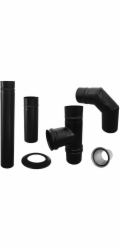 Připojovací sada Firefix pro potrubí peletových kamen, černá, průměr 80 mm