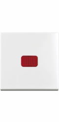 Kolébkový spínač Busch-Jaeger s červenou kopulí Balance SI Alpine White