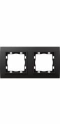 Krycí rámeček elektroinstalačního materiálu Vilma 2násobný černý