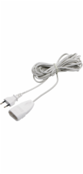 Prodlužovací kabel Euro, bílý, 5 m