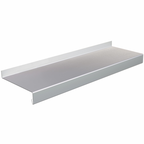 Hliníkový parapet, stříbrný, přesah 15 cm