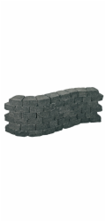 Cihla „Pilestone“ černá 10 cm x 23-17 cm x 21,5 cm