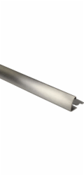 Čtvrtkruhový koncový profil, kartáčovaná nerezová ocel, 10 mm x 2,5 m